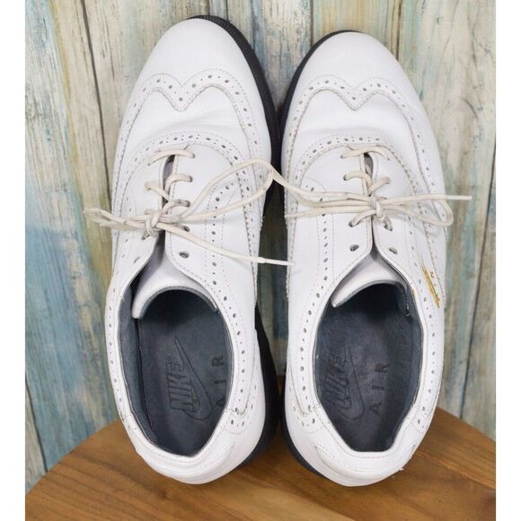 Vintage Nike Air Wingtip Golf Shoes Men\'s Size 6 White Cleats main image 8